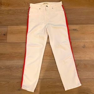 Slim straight white jeans